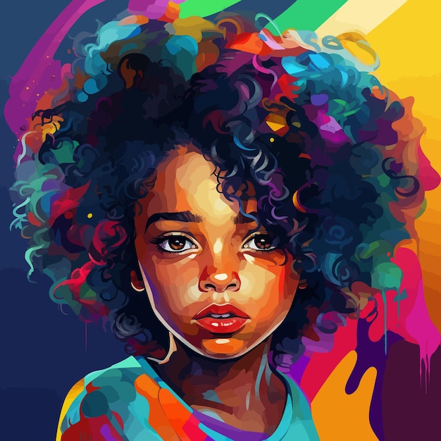 zwarte vrouw illustratie