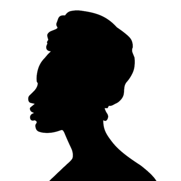 Zwarte vrouw silhouet