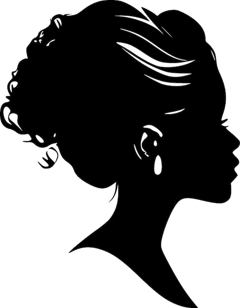 Zwarte vrouwen Hoge kwaliteit Vector Logo Vector illustratie ideaal voor T-shirt afbeelding