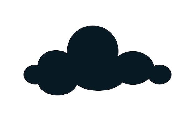 Vector zwarte wolk pictogram