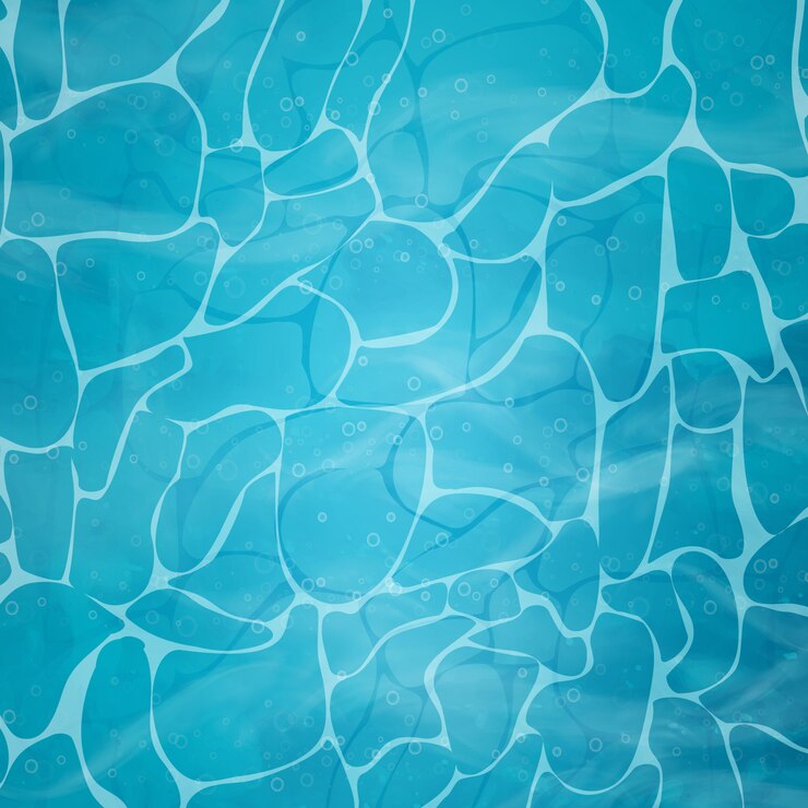 Vector zwembad glinsterende turquoise tropische water met rimpelingen