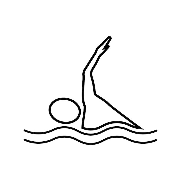 Zwemmen sport logo