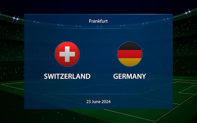 Zwitserland versus Duitsland Europa voetbaltoernooi 2024