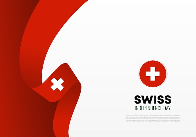 Zwitserse onafhankelijkheidsdag achtergrond banner poster voor nationale viering op 1 augustus