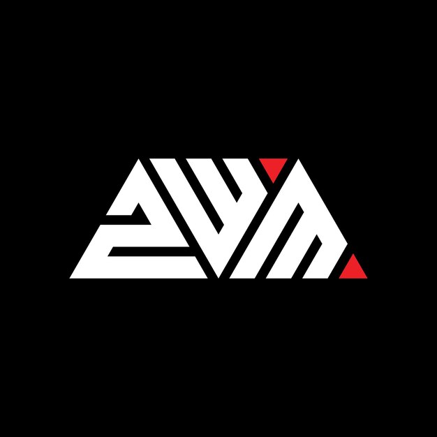zwm triangle letter logo design with triangle shape zwm triangle logo design monogram zwm triangle vector logo template with red color zwm triangular logo simple elegant and luxurious logo zwm
