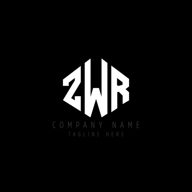 Vettore zwr lettera logo design con forma di poligono zwr poligono e forma di cubo logo design zwr esagono vettoriale modello di logo colori bianco e nero zwr monogramma business e logo immobiliare