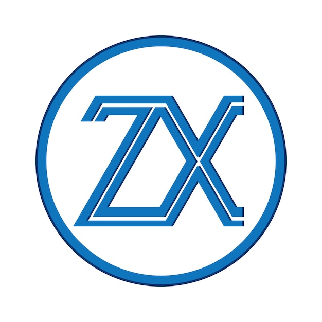 ZX letter logosymbol icon template design