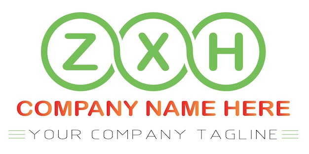 Vector zxh brief logo ontwerp