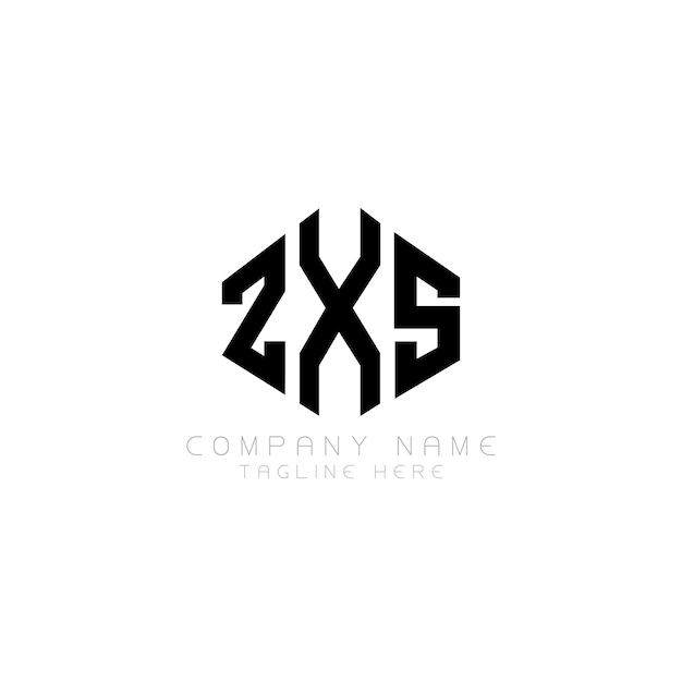 Vector zxs letter logo ontwerp met veelhoek vorm zxs veelhoek en kubus vorm logo ontwerp zxs zeshoek vector logo sjabloon witte en zwarte kleuren zxs monogram bedrijf en vastgoed logo