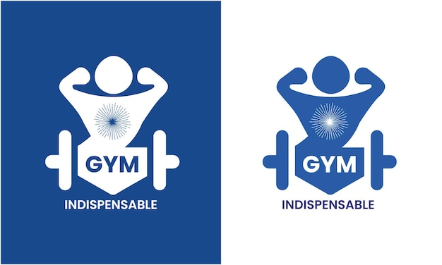 Zym Bodybuilding ladies boy Fitness exercise center logo design vector royalty idea concept