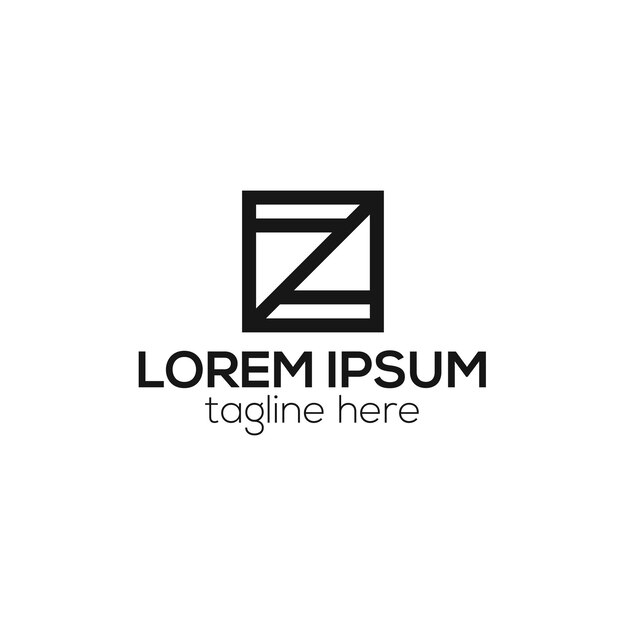 ZZ letter monogram consultancy logo Initial zz letter minimalistische logo design vector template