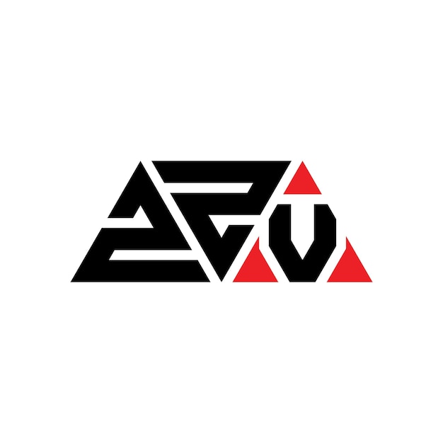 zzv triangle letter logo design with triangle shape zzv triangle logo design monogram zzv triangle vector logo template with red color zzv triangular logo simple elegant and luxurious logo zzv