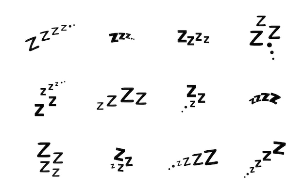 Zzz Zzzz ベッド 睡眠 いびき アイコン スヌーズ 昼寝 Z サウンド