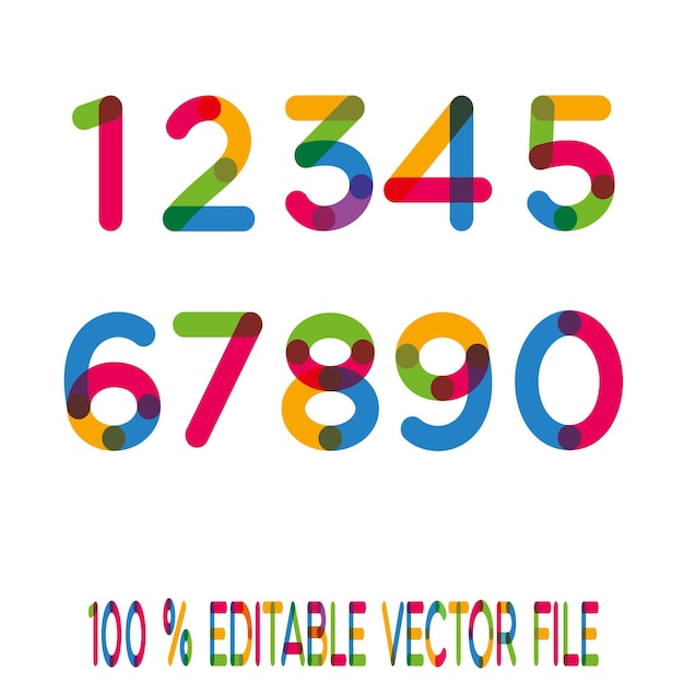 1234567890 tal typografi t-shirt grafik vektorer