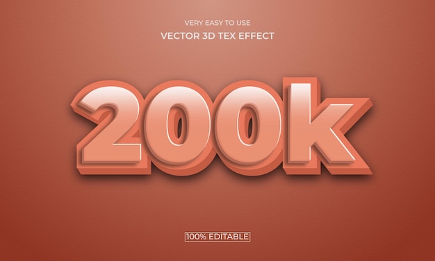 200k 3d text effect design