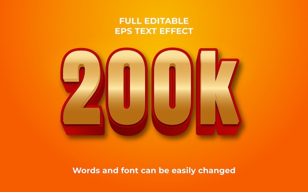 200k editable text effect