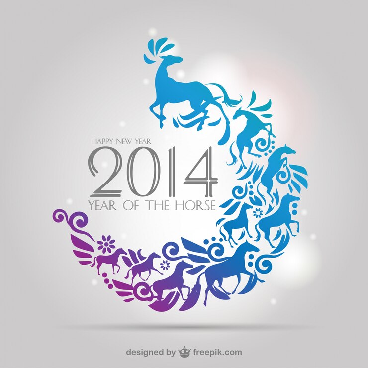 Vektör 2014 at yılı vektörü
