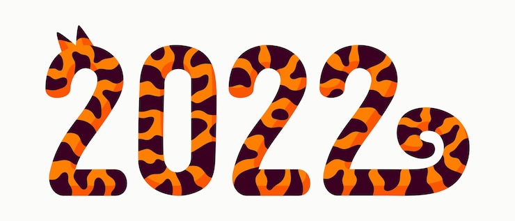 Vektör 2022 kaplan yeni yılı