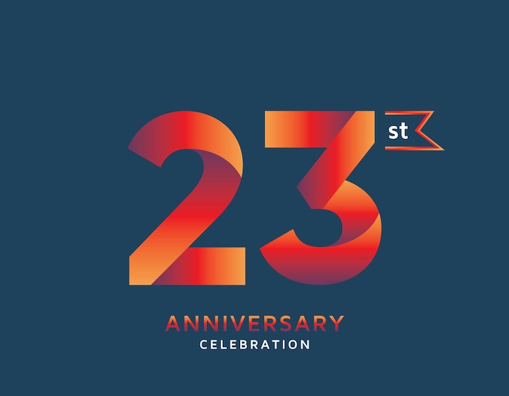 23st anniversary colorful