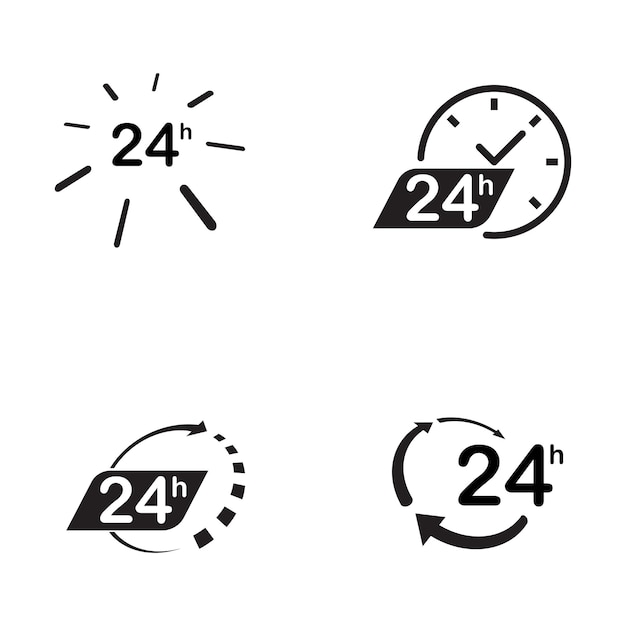 24 hour icon vector illustration design