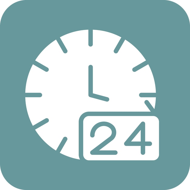 24 Hours Icon Style