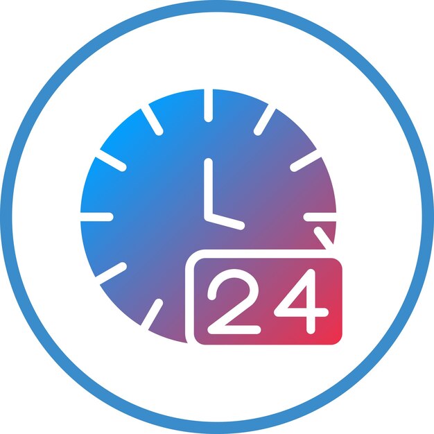 24 Hours Icon Style