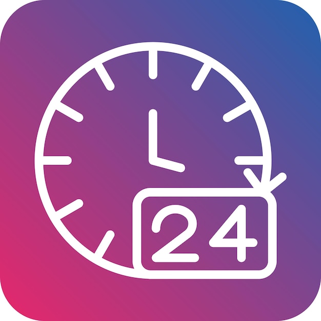 24 Hours Icon Style