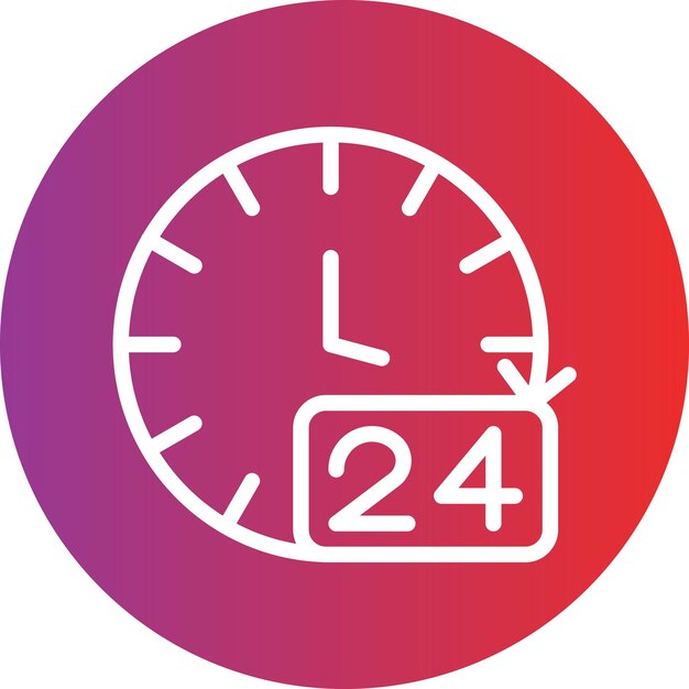 24 Hours Icon Style