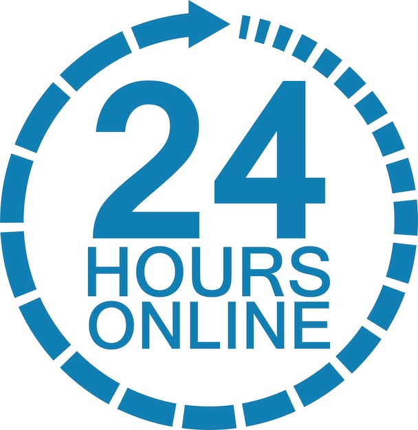 24 online twenty four hour clock online service logo clock