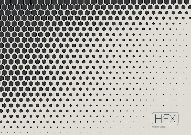 2d abstract geometric wave hex halftone pattern