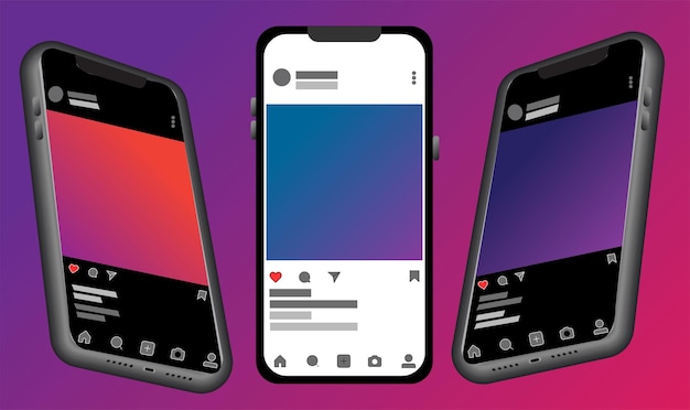 3 iphone instagram mockups