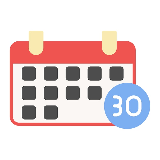 30 Day Challenge Flat Illustration