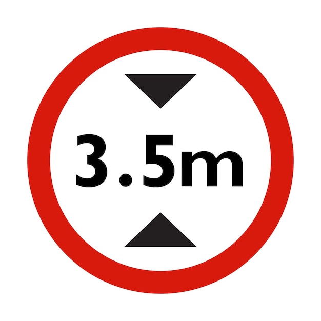 35 m height limit sign vector illustration