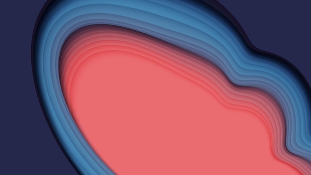 3d abstract background with paper cut shape