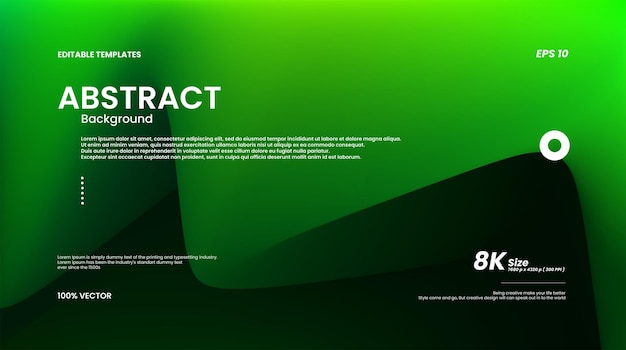 3d abstract stylish green background beautiful wave wallpaper color modern and nice vector template