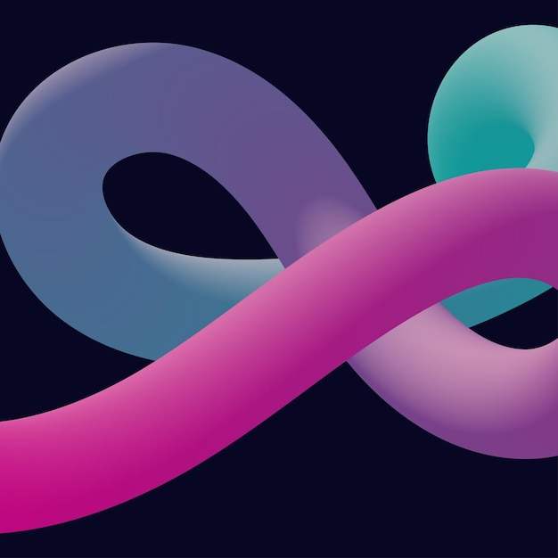 3D abstrakt farverige snoede flydende former Kreative designelementer Vektor moderne gradientformer elementer til bannerbaggrundsplakat