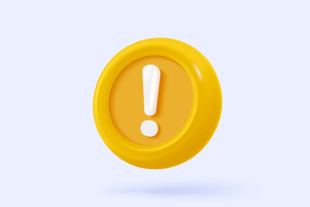 3d alert notice icon sign on speech bubble negative check list buttons choice for false urgency correct tick message reminder for problem 3d emergency icon vector render illustration