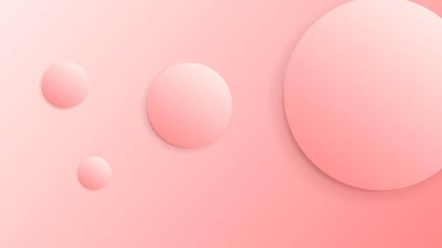 3D background geometric light dark red pink abstract modern room circle ball bubble flying gradient