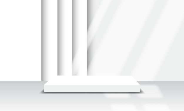 3d background product display stage with geometric platform stand to showcase products