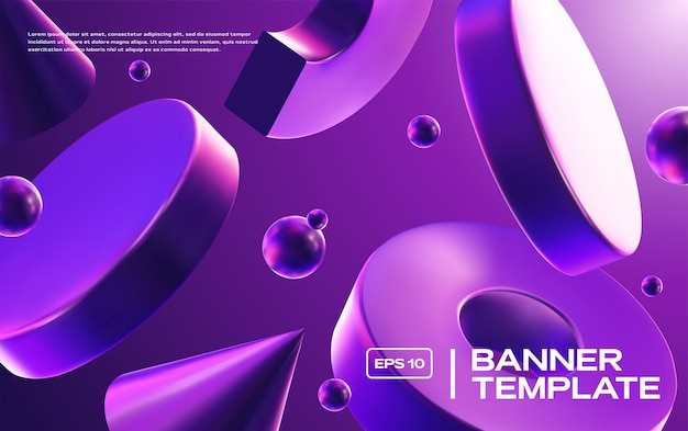 3d background with colorful geometric shapes eps10 vector