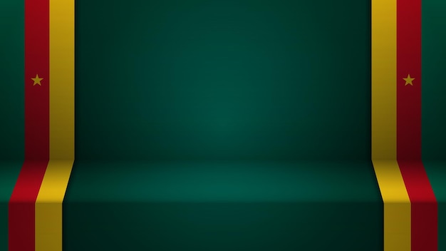 3d background with flag of Cameroon An element of impact for the use you want to make of it