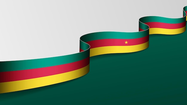 3d background with flag of cameroon an element of impact for the use you want to make of it