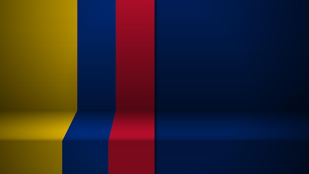 3d background with flag of Colombia An element of impact for the use you want to make of it