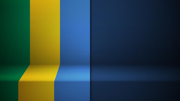 3d background with flag of gabon an element of impact for the use you want to make of it