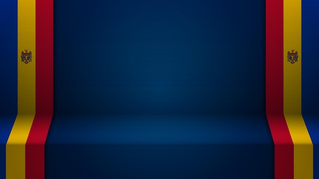 3d background with flag of Moldova An element of impact for the use you want to make of it