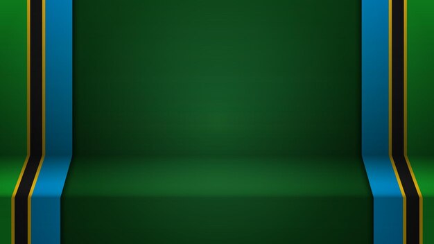 3d background with flag of tanzania an element of impact for the use you want to make of it
