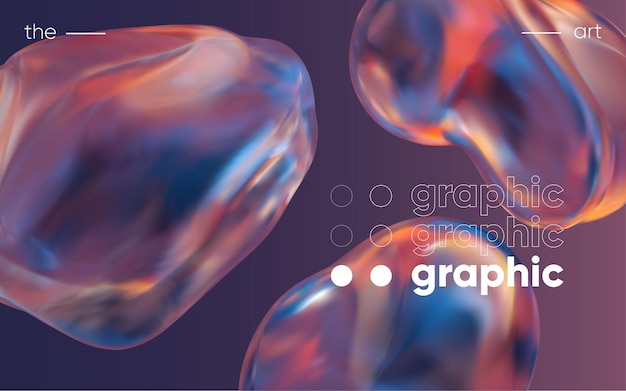 3D background with gradient geometric shapes