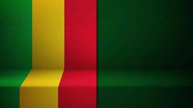 3D-baggrund med Malis flag. Et virkningsfuldt element til den anvendelse, du ønsker at gøre af det