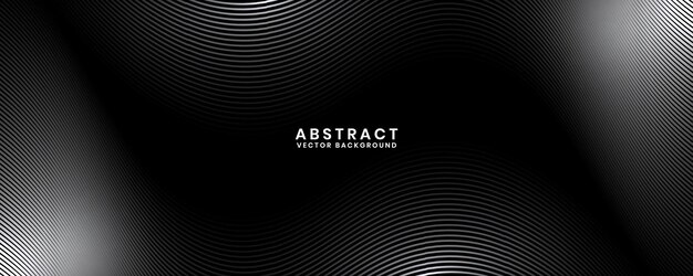 3d black white techno abstract background overlap layer on dark space with waves effect decoration