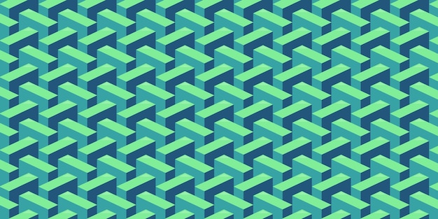 3d blocks tessellated pattern abstract green background geometric texture